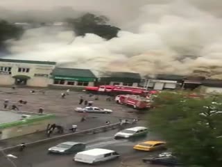 Пожар на автостанции 24.07.2018
